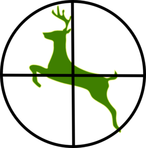 297x300 Deer In Scope Clip Art