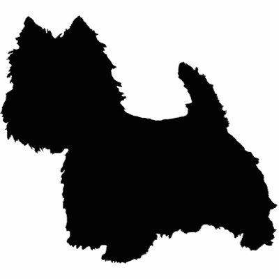 400x400 West Highland White Terrier Silhouette Standing Photo Sculpture