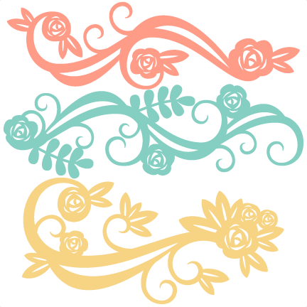 432x432 Flower Flourishes Svg Scrapbook Cut File Cute Clipart Files