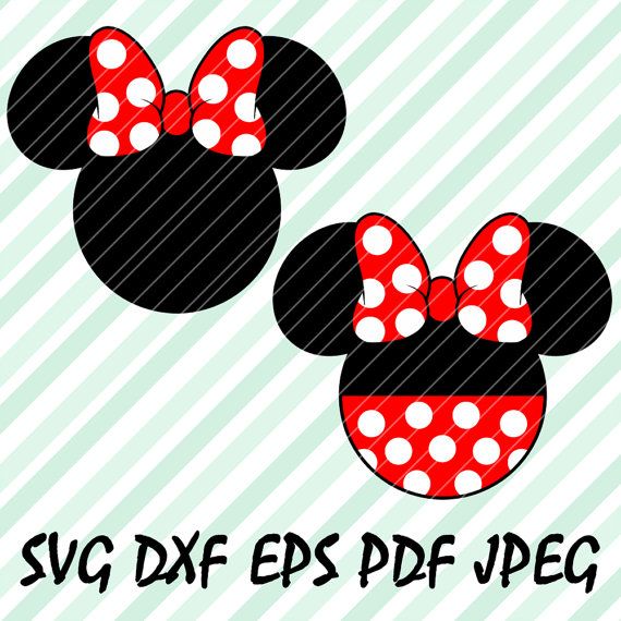 570x570 Minnie Mouse Red Svg Dxf Eps Pdf Vector Cuttable File Cricut
