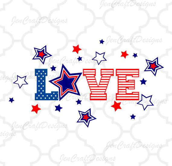 570x550 Patriotic Flag Svg Love Cut Files For Vinyl Cutters, Screen