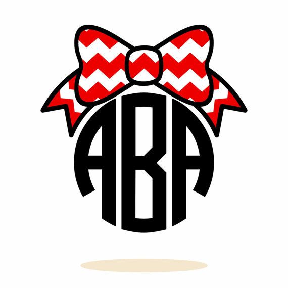 570x570 Personalized Monogram, Chevron, Bow, Svg, Dxf, Vector Art Files