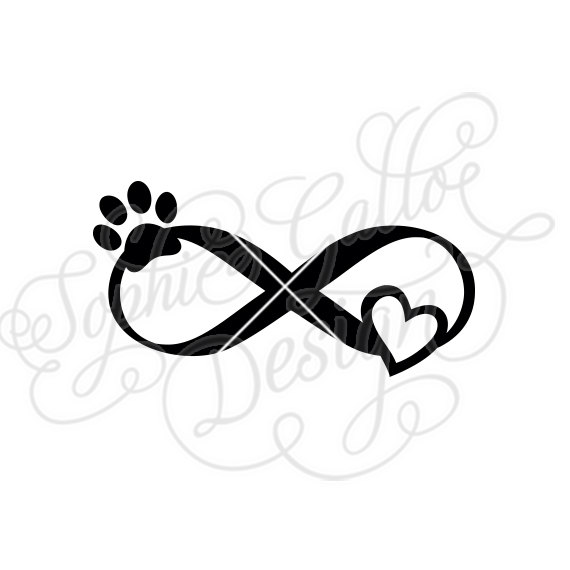 570x570 Pet Love Infinity Tattoo Svg Dxf Png Digital Download File