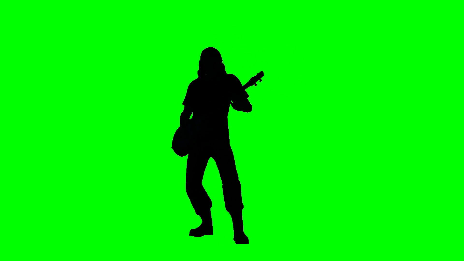 1920x1080 Rock Musician Playing Guitar Silhouette Green Screen Motion