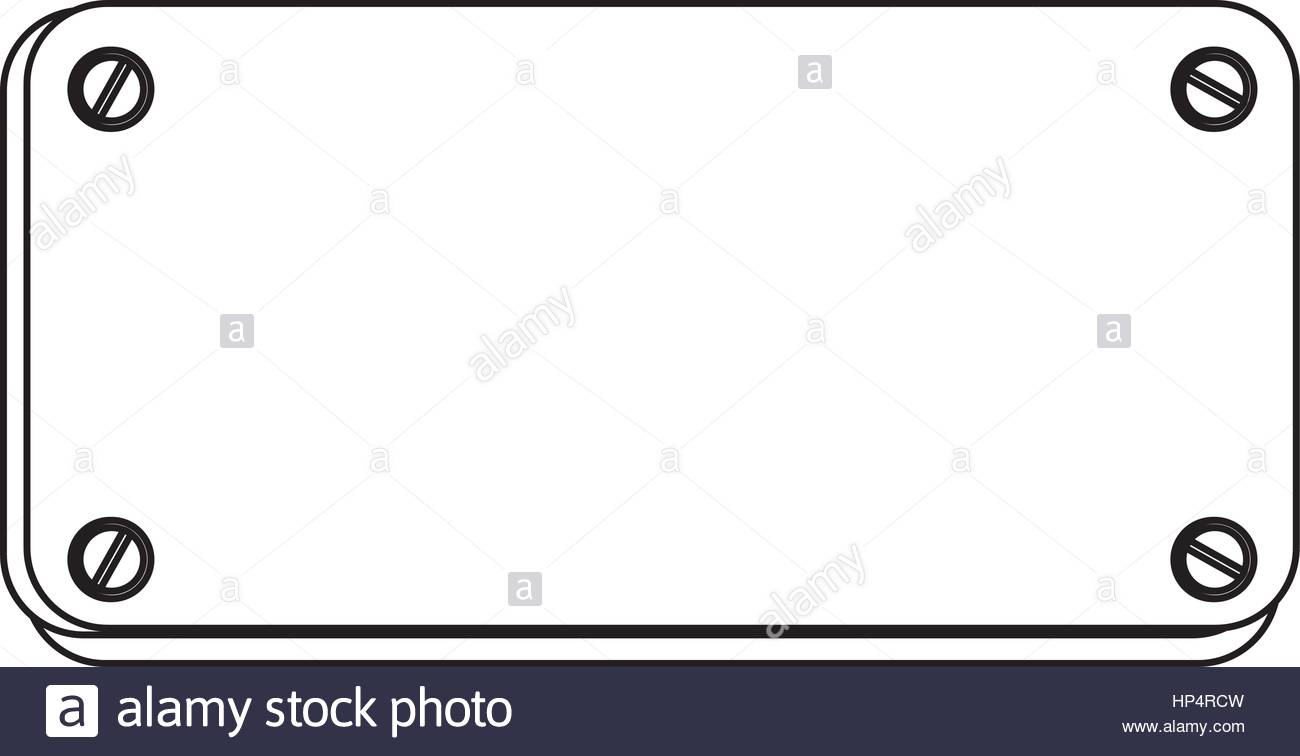 1300x756 Silhouette Metal Plate With Screws Stock Vector Art Amp Illustration