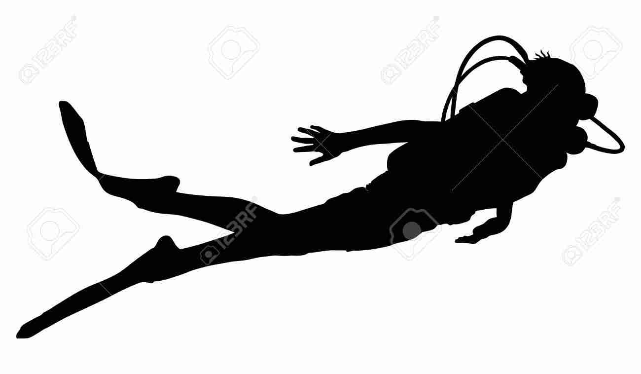 1300x758 Scuba Diver Silhouette Clipart Extraordinary Diving Silhouettes