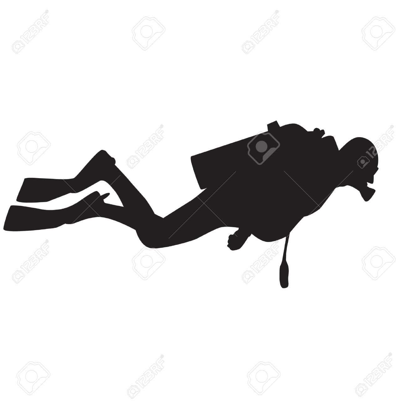 Scuba Diver Silhouette Clip Art at GetDrawings | Free download