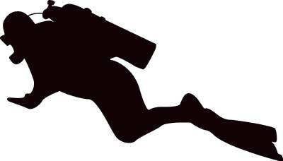 400x228 Scuba Diver Clipart Silhouette