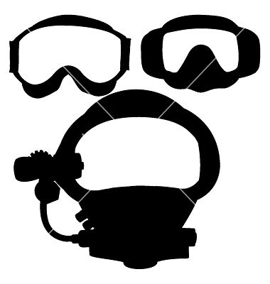 380x400 Dive Masks Vector By Mombeka