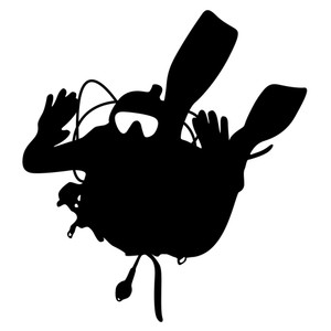 300x300 Scuba Diver Royalty Free Vectors