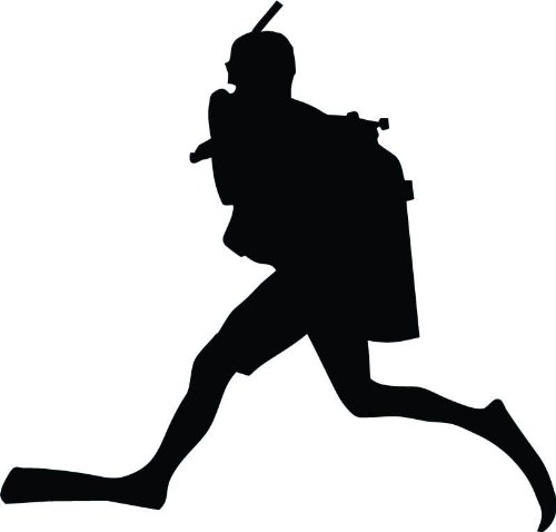 500x478 Scuba Diving Silhouette Wall Decal By Wallmonkeys Peel