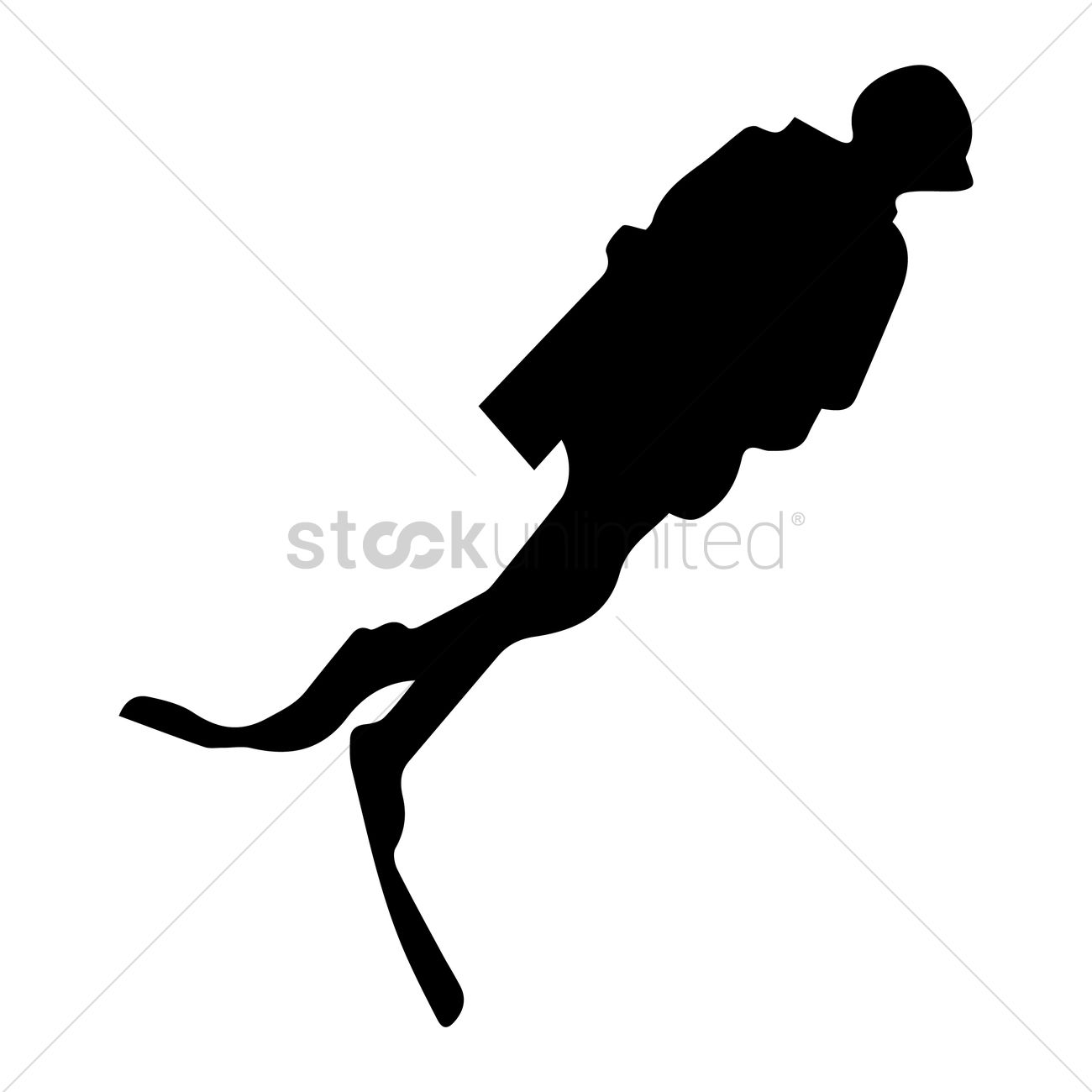 1300x1300 Scuba Diver Vector Image