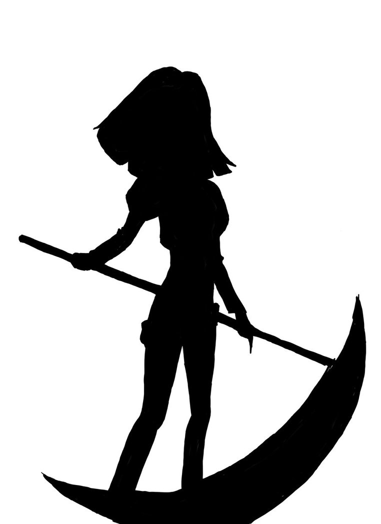 762x1048 Shadow Art Girl With Scythe By Queenofcards