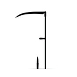 160x160 Man With Scythe In Hand Silhouette Stock Image And Royalty Free