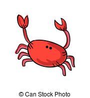 180x195 Red Crab Silhouette. Animal With Abstract Design Background