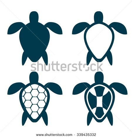 450x470 Sea Life Silhouette Icons Download Free Vector Art Stock Graphics