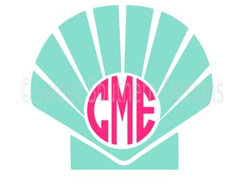 340x270 Shell Monogram Etsy