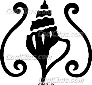 300x279 Sea Shell Vector Clip Art