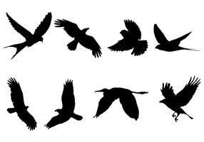 286x200 Flying Bird Silhouette Free Vector Art