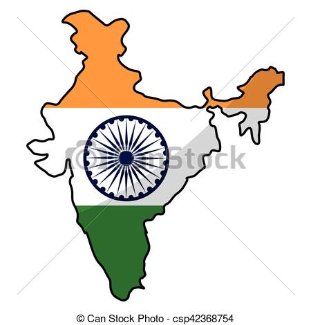 450x470 India Map Silhouette Icon Vector Illustration Graphic Design