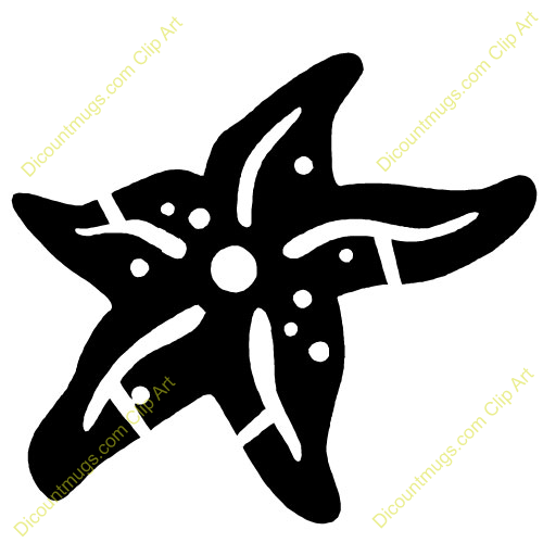 500x500 Starfish Clipart Tribal