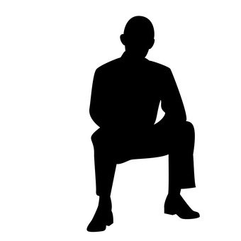 340x340 Free Silhouette Vector Icon, Chair, Simple