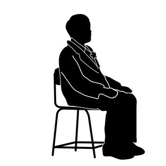 340x340 Free Vector Silhouettes An Illustration, Silhouette, Simple, Desk