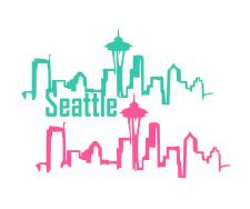 225x188 Seattle Skyline Silhouette Svg Studio 3 Dxf Ai. Ps