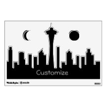 216x216 Seattle Skyline Wall Decals Amp Wall Stickers Zazzle