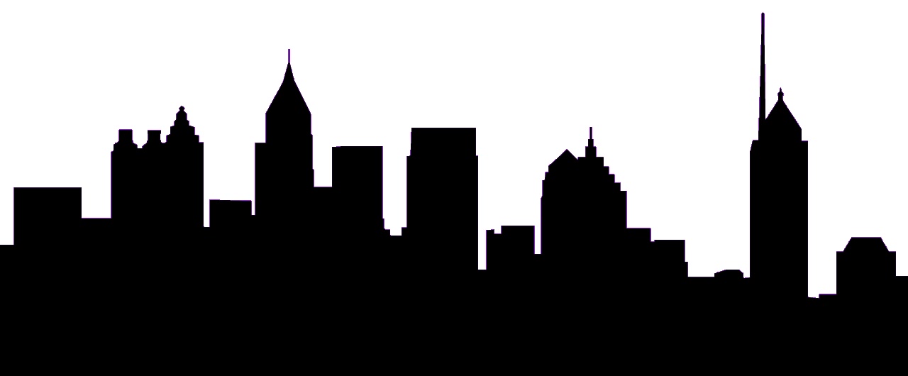 1280x530 Free Silhouette Skyline, Hanslodge Clip Art Collection