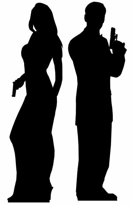 450x694 Secret Agent Male And Female Lifesize Cardboard Cutout Standee