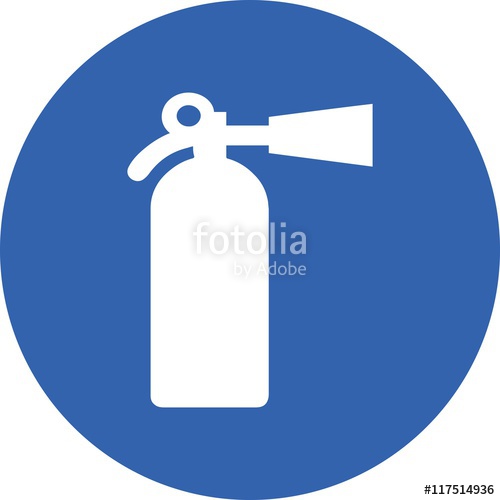 500x500 Fire Extinguisher Icon Sign Vector Industrial Urgent Safety