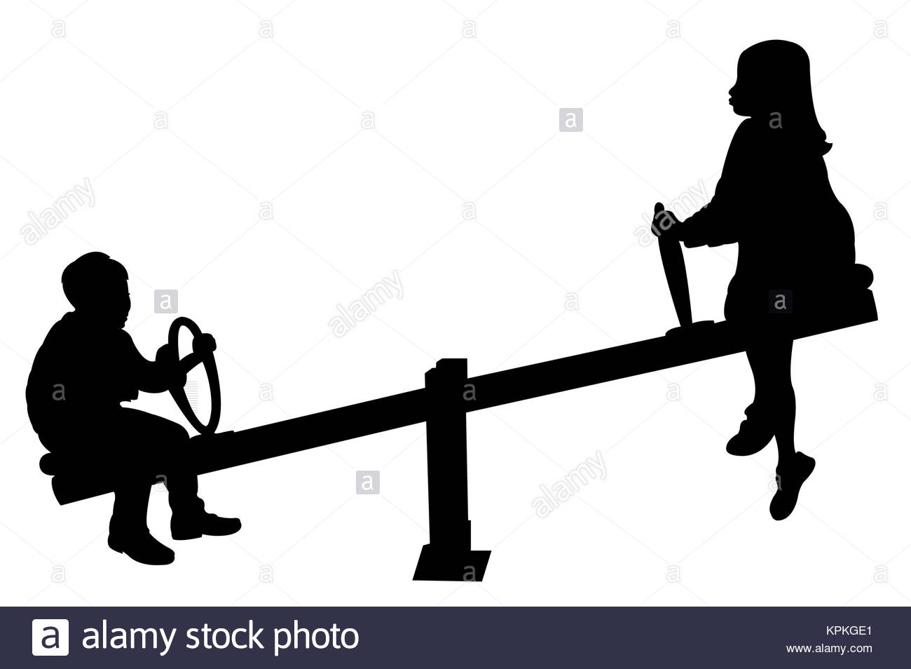 1300x954 Children Playing, Seesaw, Silhouette Vector Stock Photo 168845769