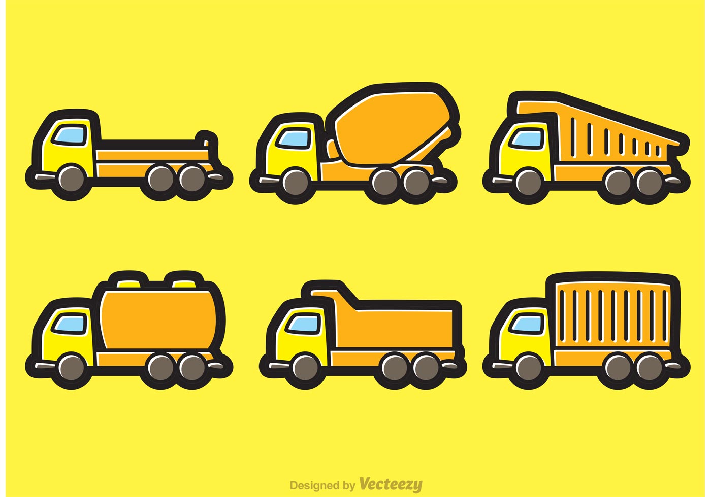1400x980 Dump Trucks Cartoon Vectors