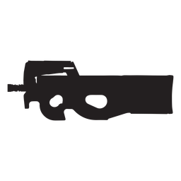 256x256 Semi Auto Rifle Grey Silhouette