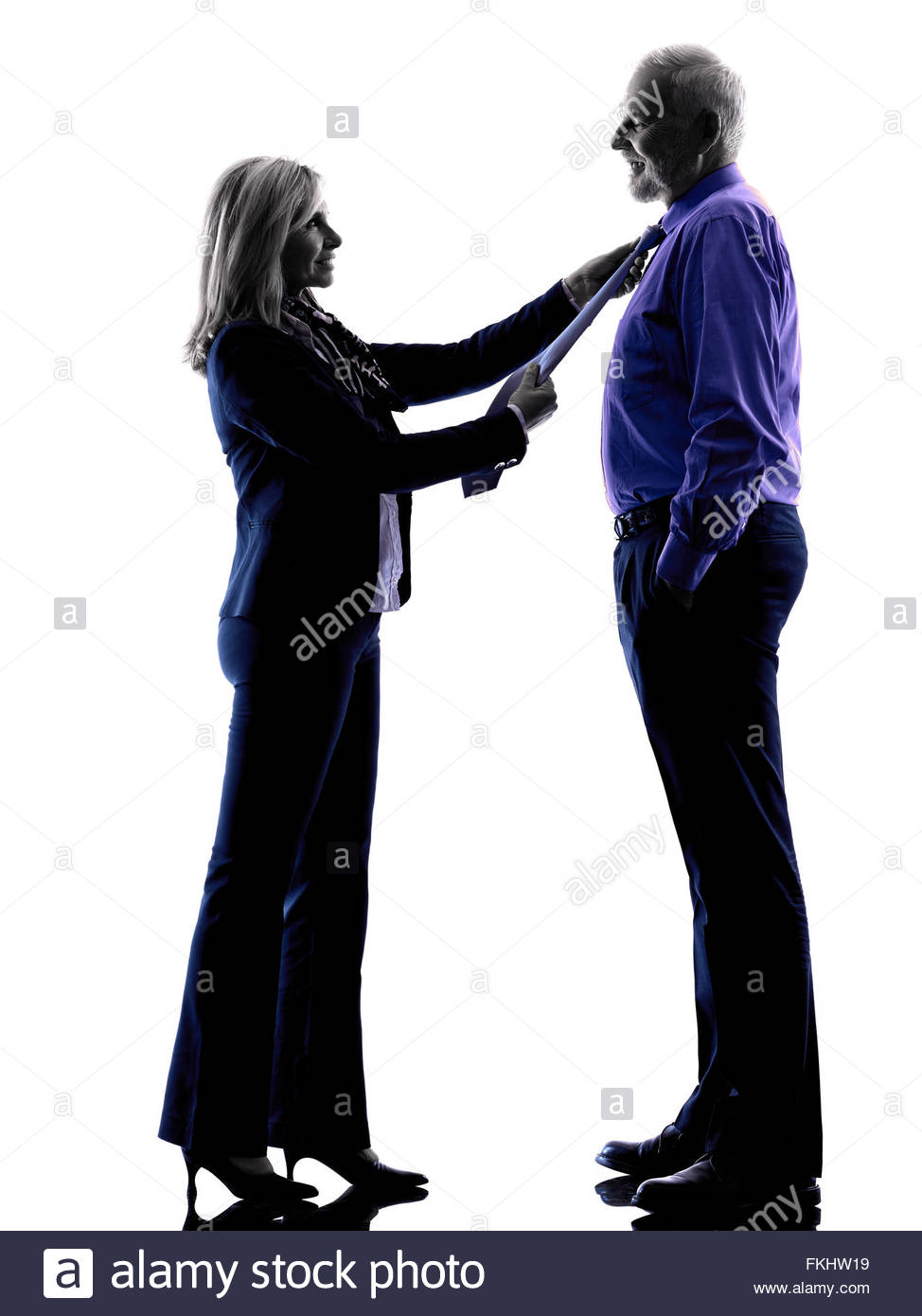 974x1390 One Caucasian Couple Senior Dressing Up Silhouette In Silhouette