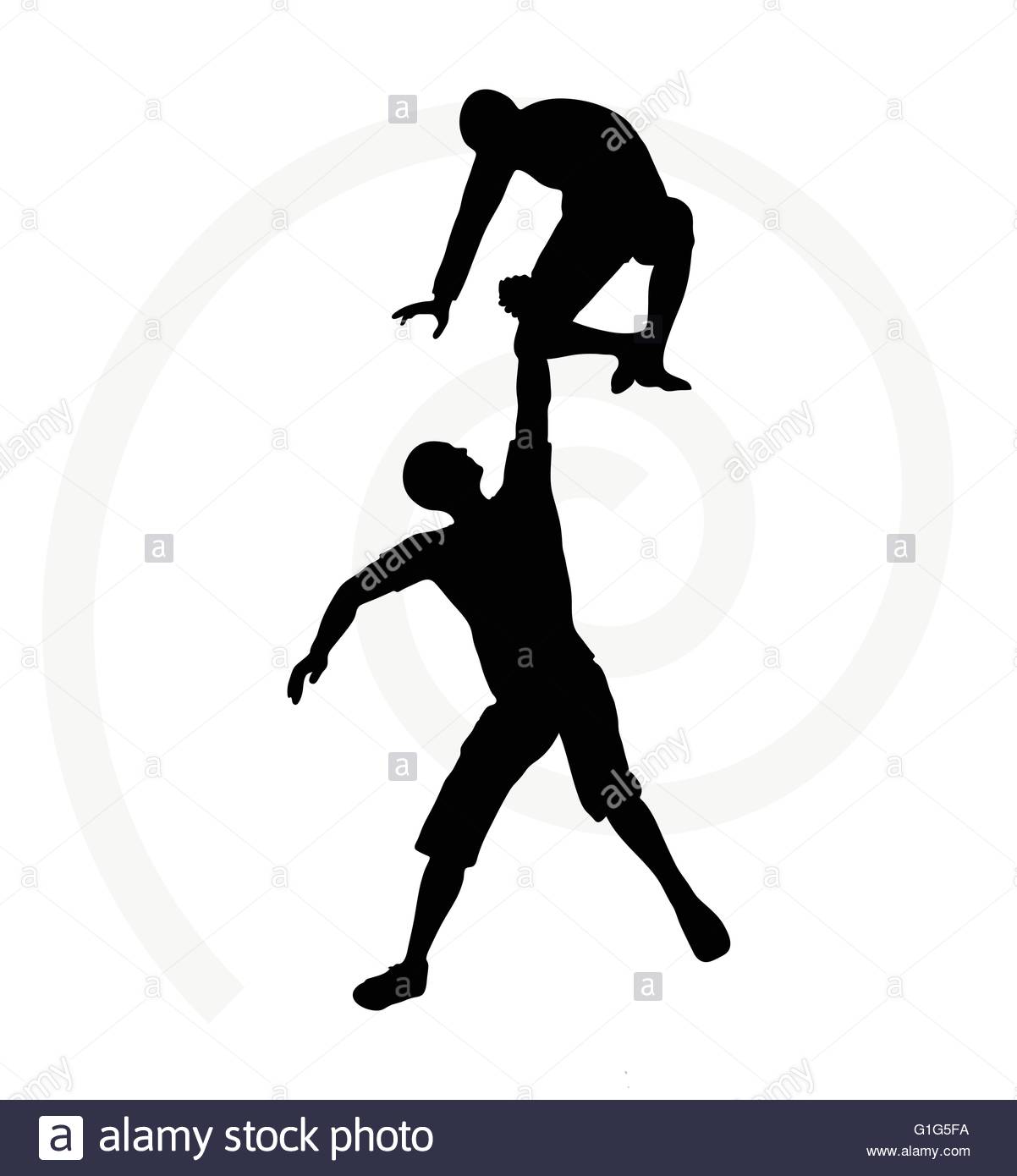 1202x1390 Silhouette Of Two Senior Climbers Men Team Holding On