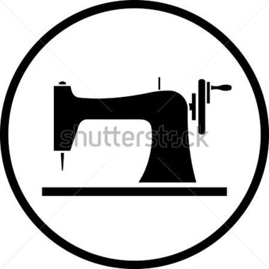 380x380 Sewing Silhouette Clip Art