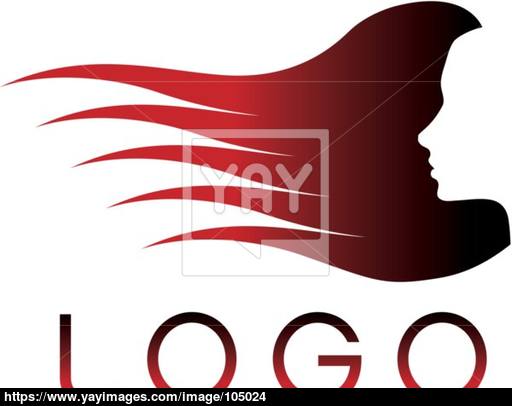 512x406 Vector Hair Silhouette Logo Icon Vector