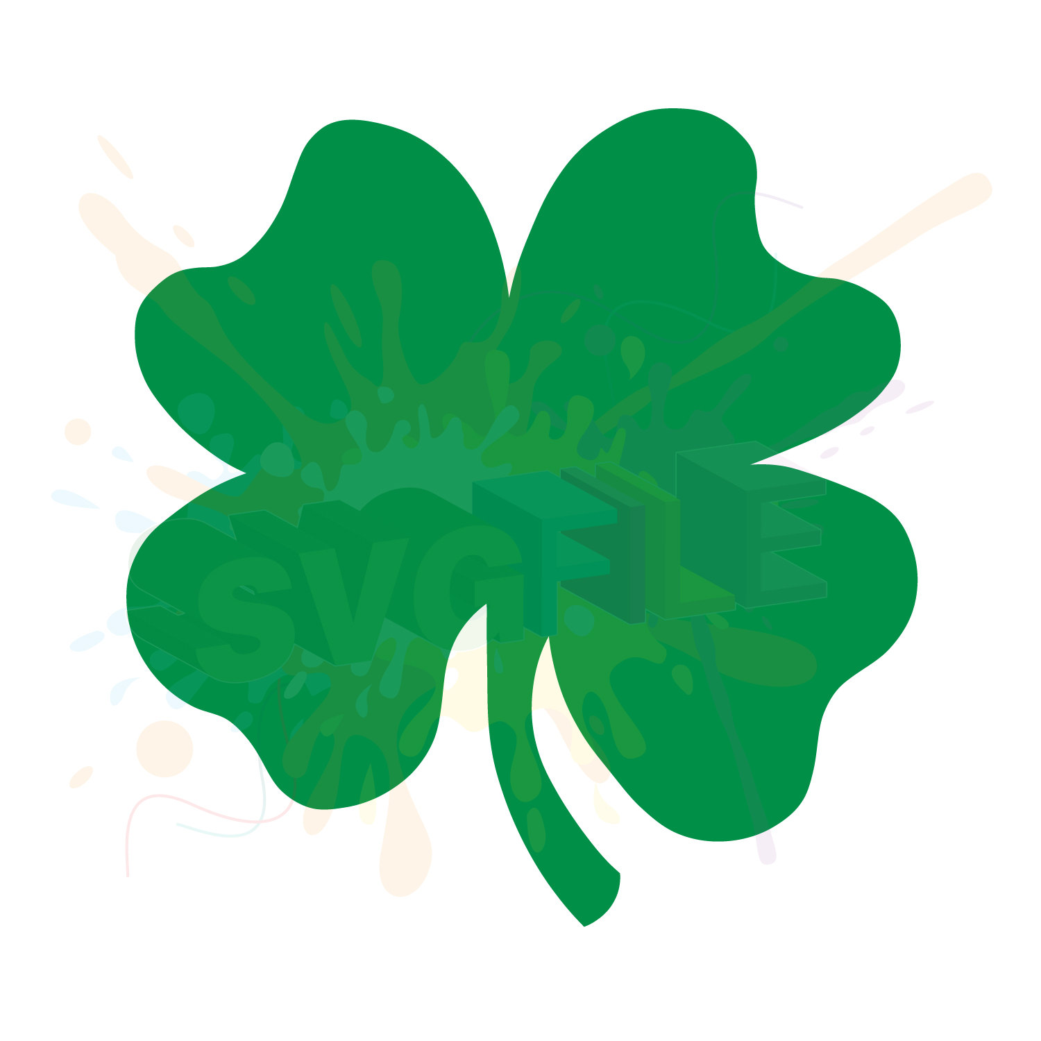 1500x1500 Shamrock Svg Files For Cutting Four Leaf Clover Cricut Svg