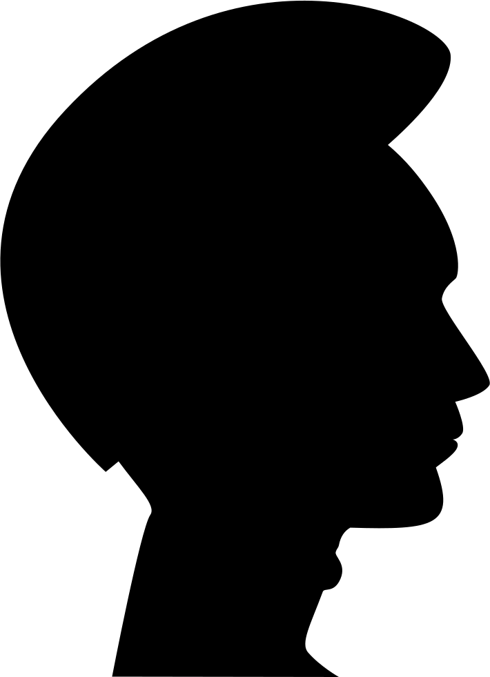 710x981 Man Hair Shape On Head Side View Silhouette Svg Png Icon Free