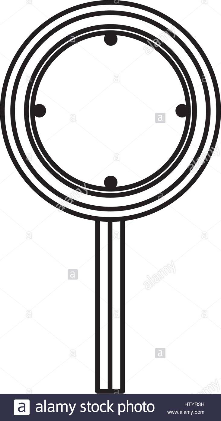 732x1390 Silhouette Circular Shape Traffic Sign With Base Pole Stock Vector