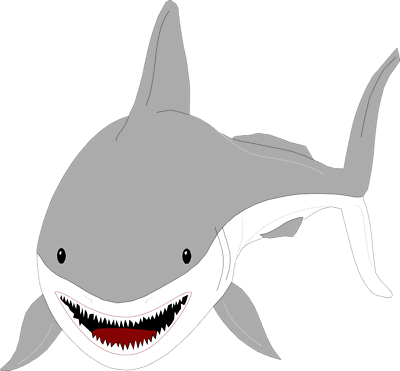 400x371 Bull Shark Clipart Great White Shark