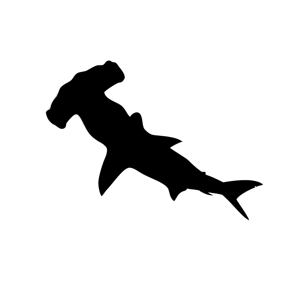1001x1001 Shark Silhouette Vinyl Sticker Car Decal