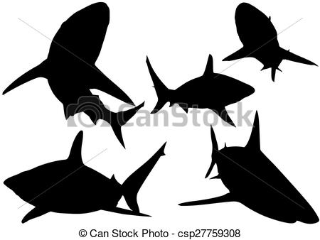 450x338 Shark Silhouette Clip Art Clipart Collection