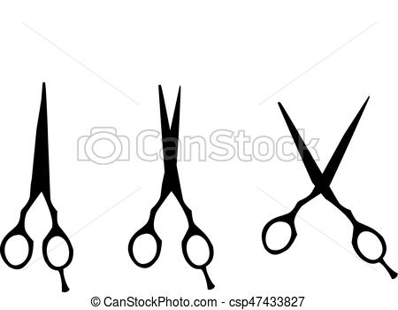 450x350 Scissors Silhouette Vector Illustration