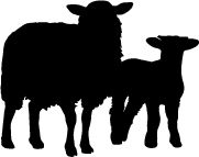 181x143 Sheep And Lamb Silhouette Stencil Silhouette Lambs