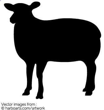 335x355 Download Sheep Silhouette