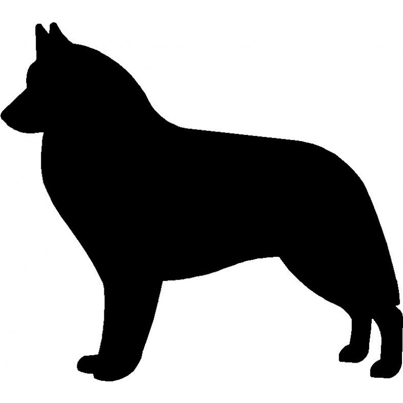 800x800 Dog Breed Silhouette Wall Hanging Magnetic Memo Belgian Sheepdog