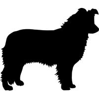 200x200 Farm Silhouette Clip Art Farm Dog (Border Collie)